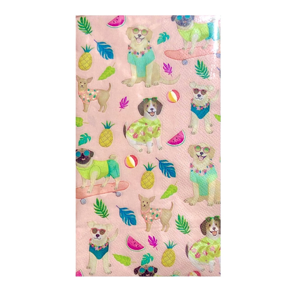 Molly & Rex Tropical Dogs Guest Towel Paper Napkins (20947), 32 ct